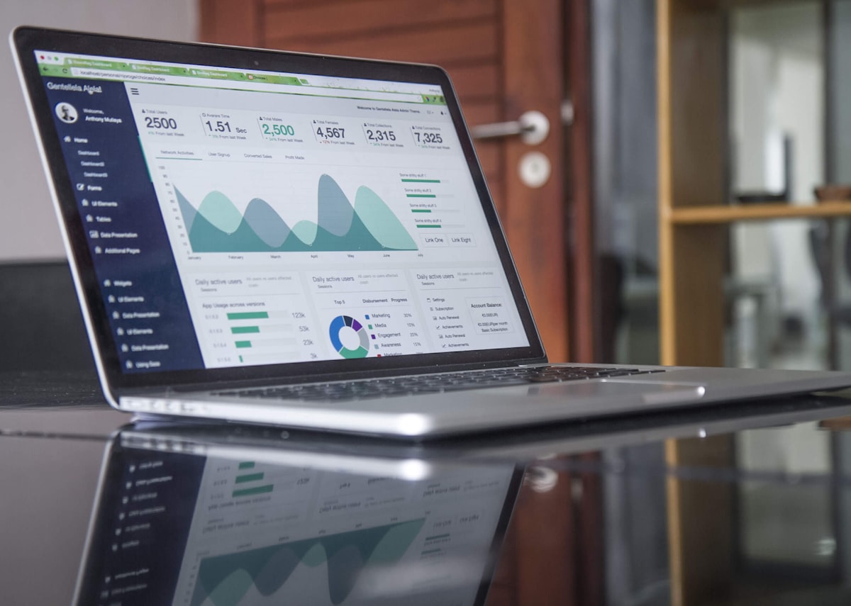 Analytics on a laptop