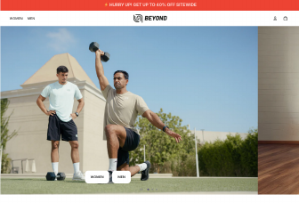 Beyond Sportswear storefront as displayed at audit date