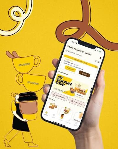 Cilantro coffee app campaign
