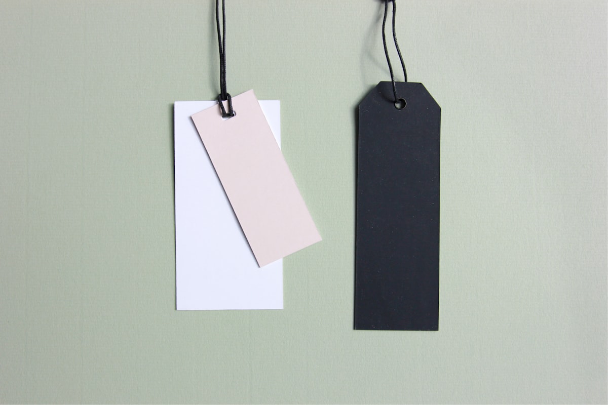 Blank price tags